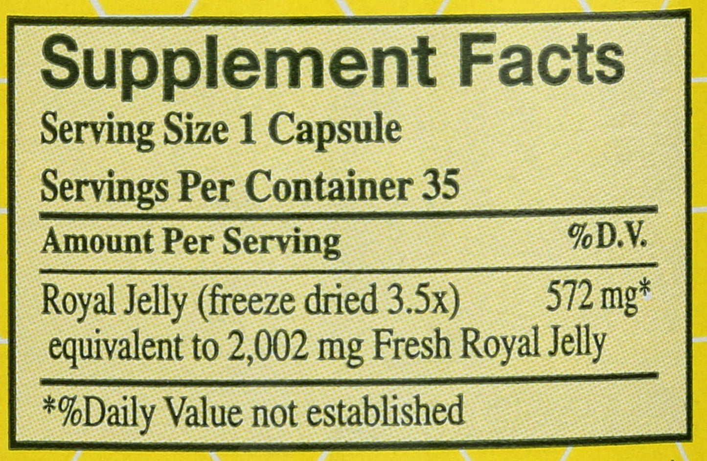 YS Organic Pure Royal Jelly Capsules 35 Count