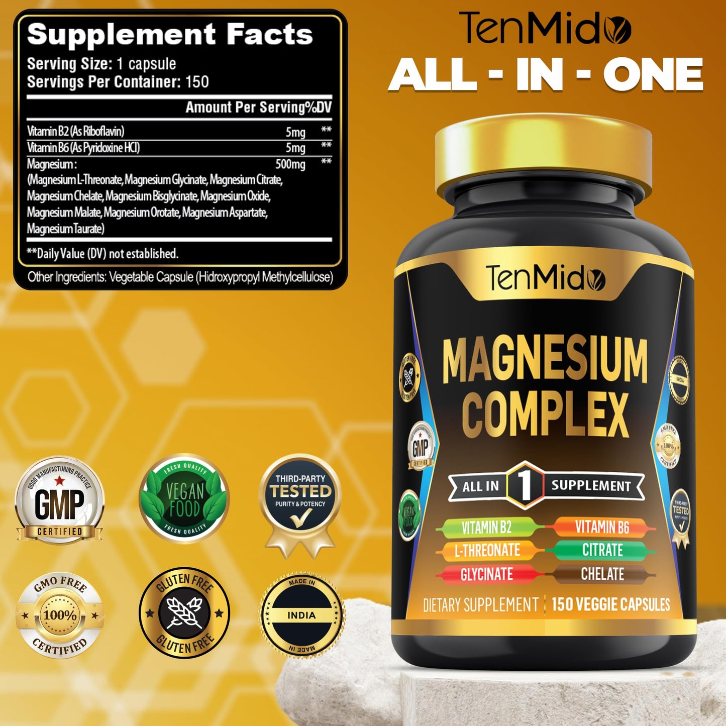 Tenmido Magnesium Complex Capsule, 150 Capsules
