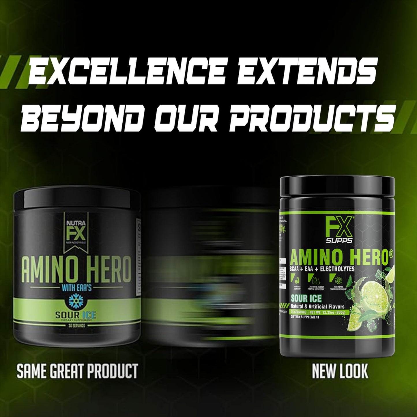 FXSUPPS Amino Hero Sour Ice Powder 19.0479 Servings