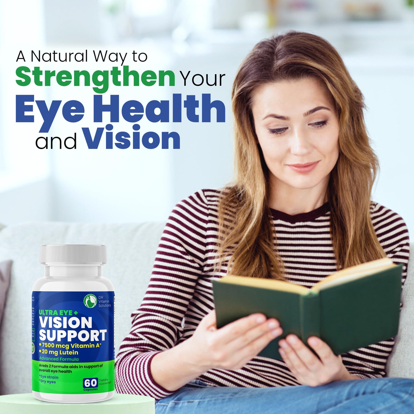 DR VITAMIN SOLUTIONS AREDS 2 Eye Vitamins Lutein and Zeaxanthin for Macular Health Bilberry Capsule 60