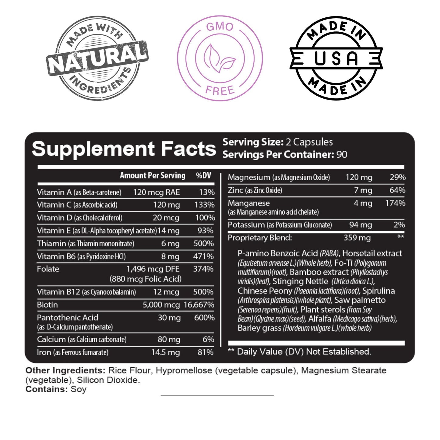 Kaya Naturals Hair Skin Nail Capsules 180 Count