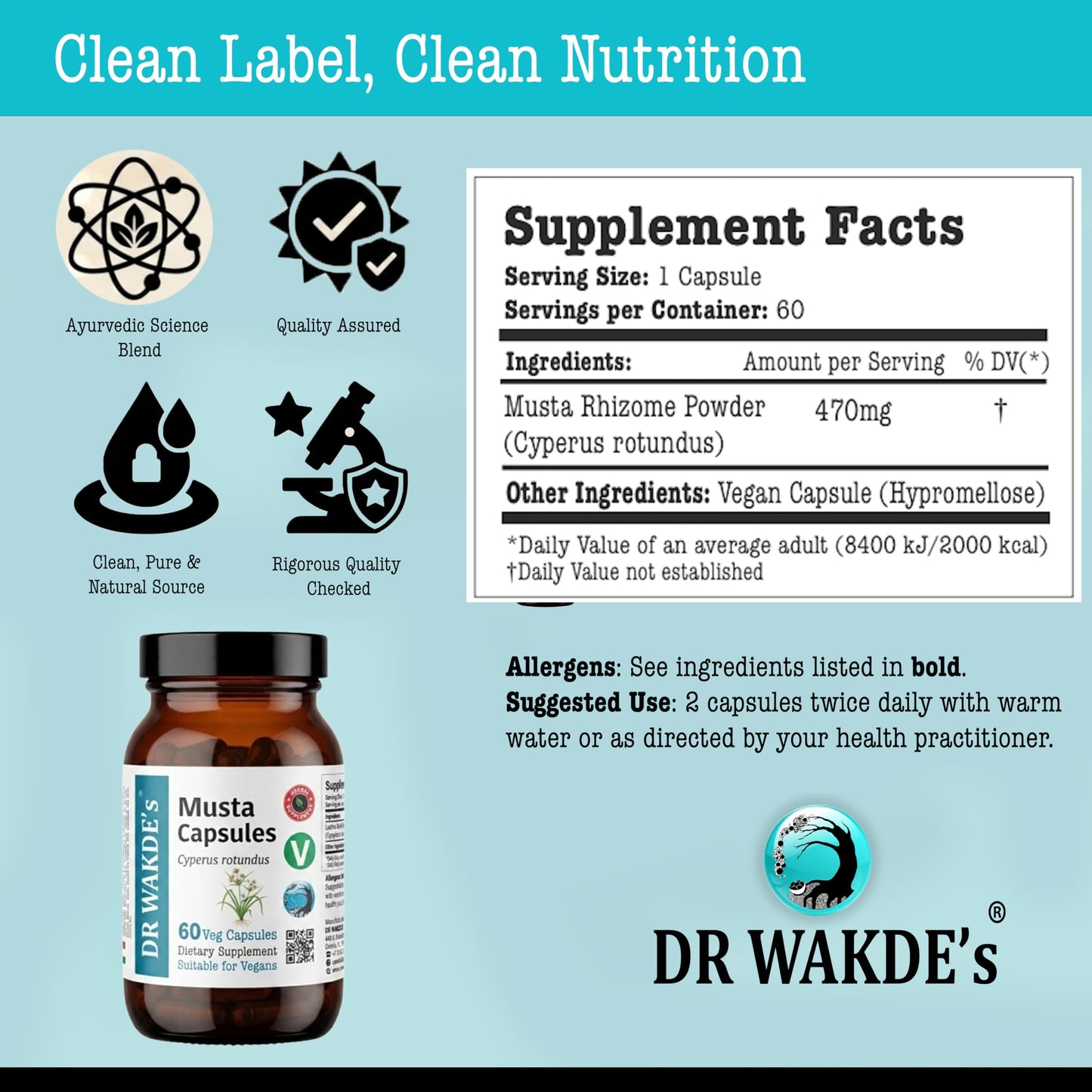 DR WAKDE'S Musta Capsules, 60 Capsules