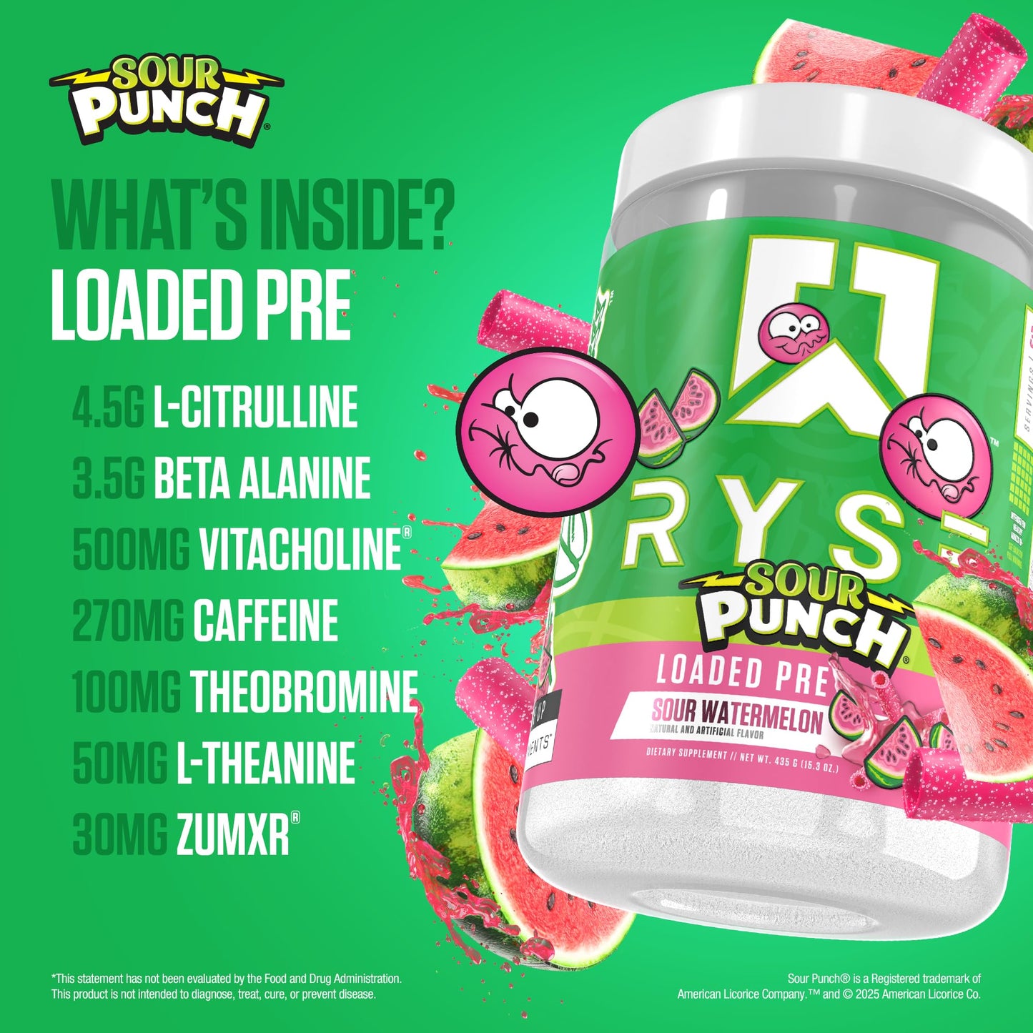 RYSE Up Supplements Loaded Pre Workout Powder 15.3 Ounce
