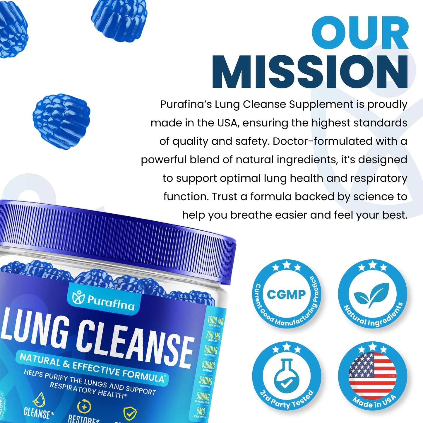 Nutravia Purafina Lung Cleanse Gummies, 60 Count