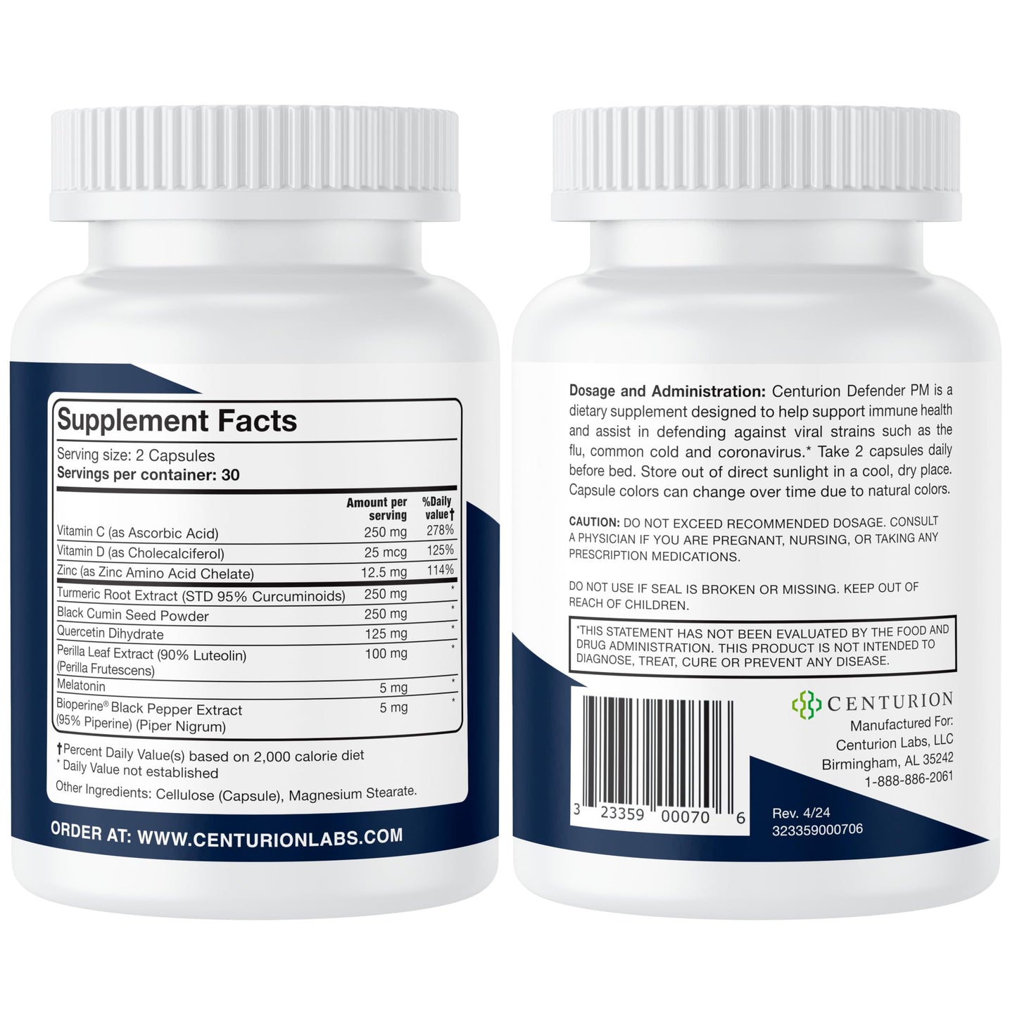 Centurion Health Defender PM Capsules, 60 Capsules