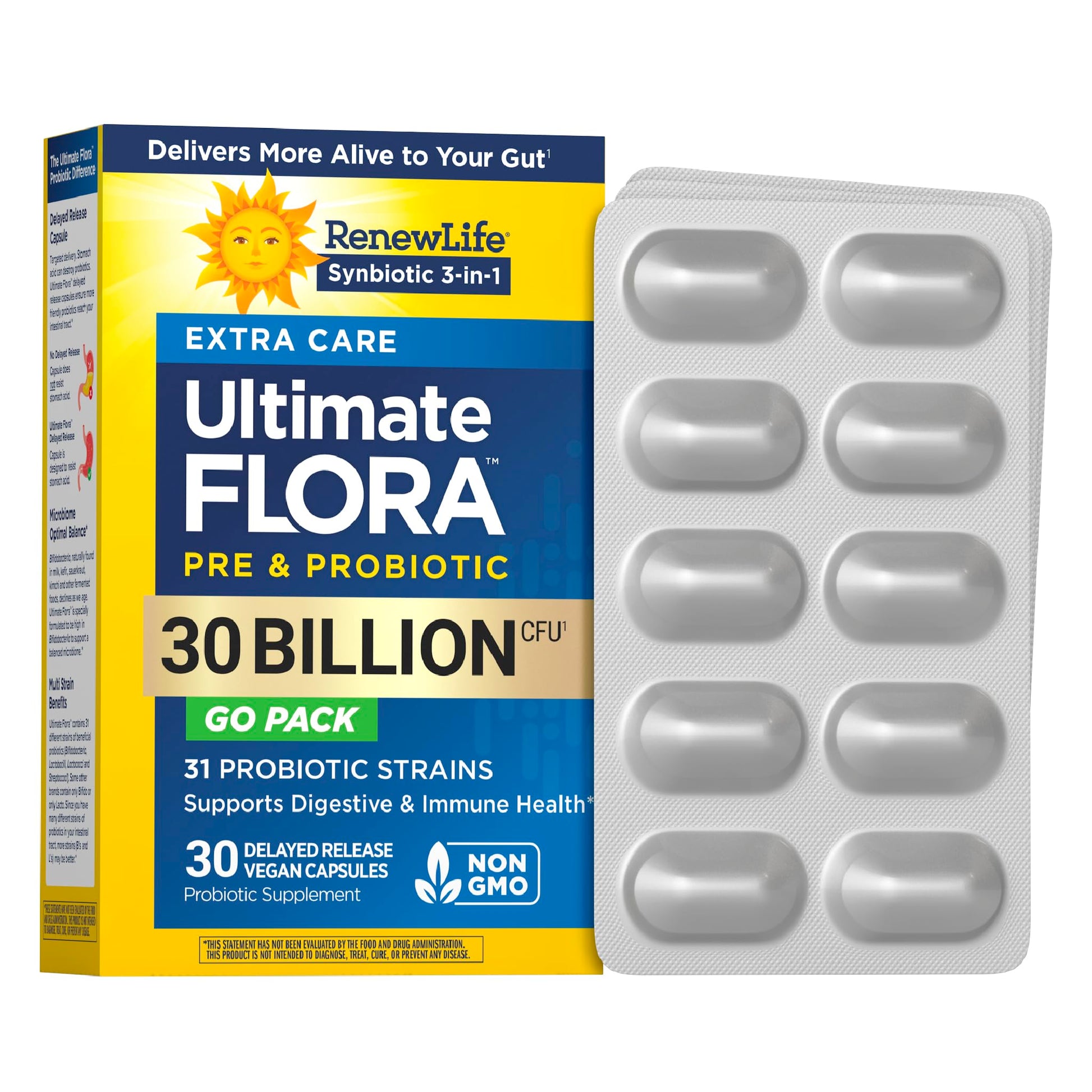Renew Life Extra Care Go-Pack Probiotic, 30 Tablets