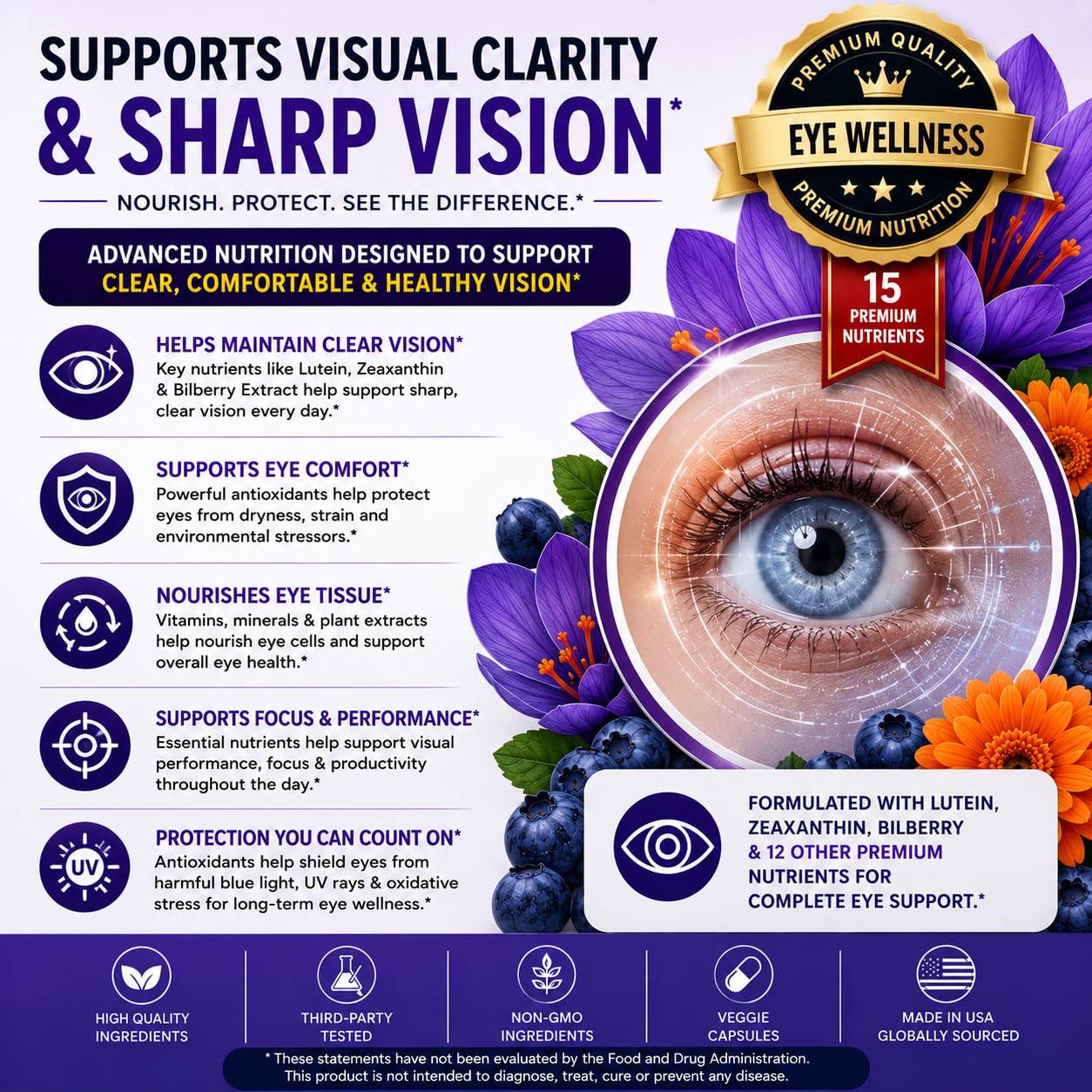 Naturonel Neurobella 15-in-1 Advanced Eye Formula Capsule, 60 Count