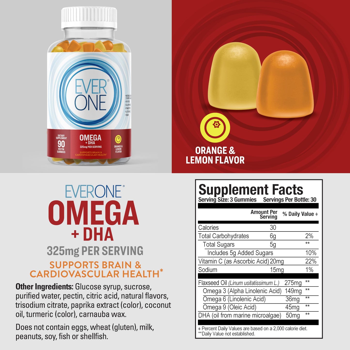 Ever One Omega Fish Oil Gummies 90 Count