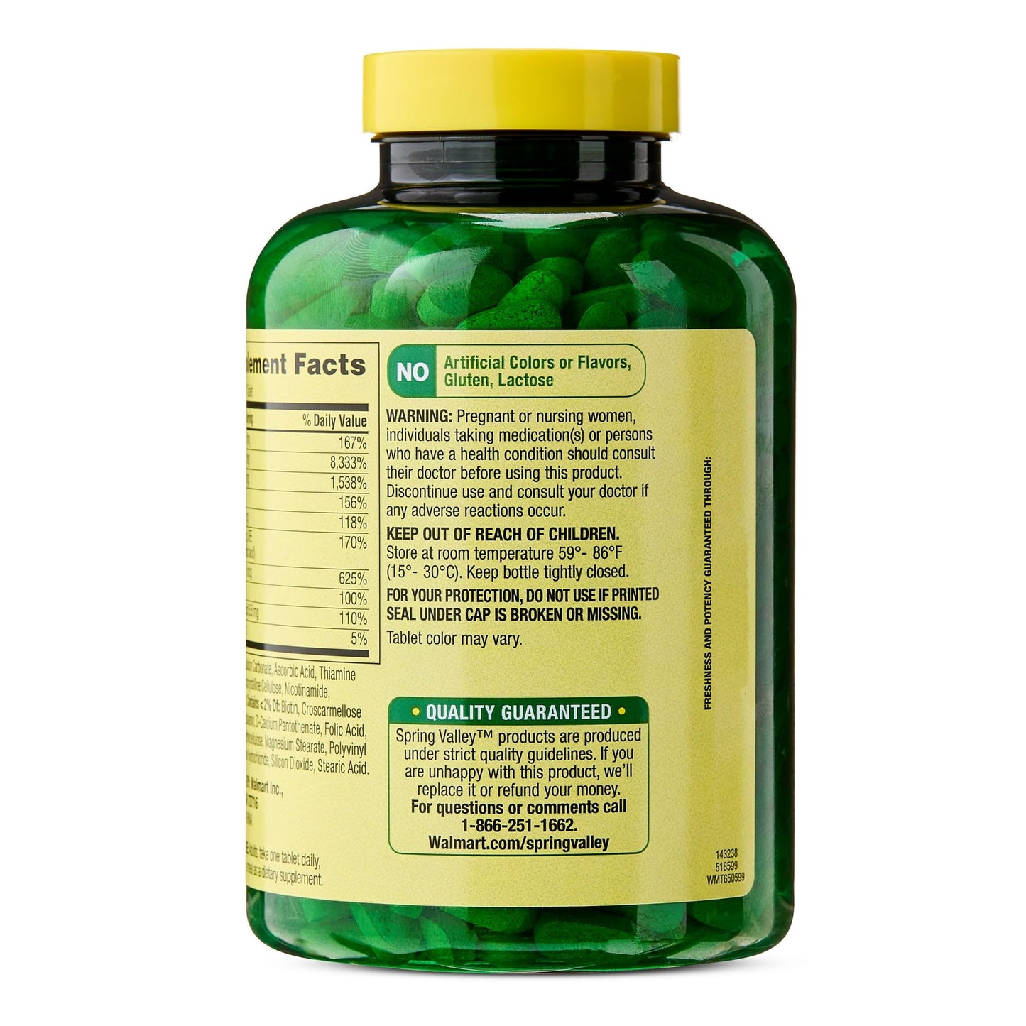 FUSION SHOP STORE Super Vitamin B Complex with B6 B12 C Tablets, 500 Count