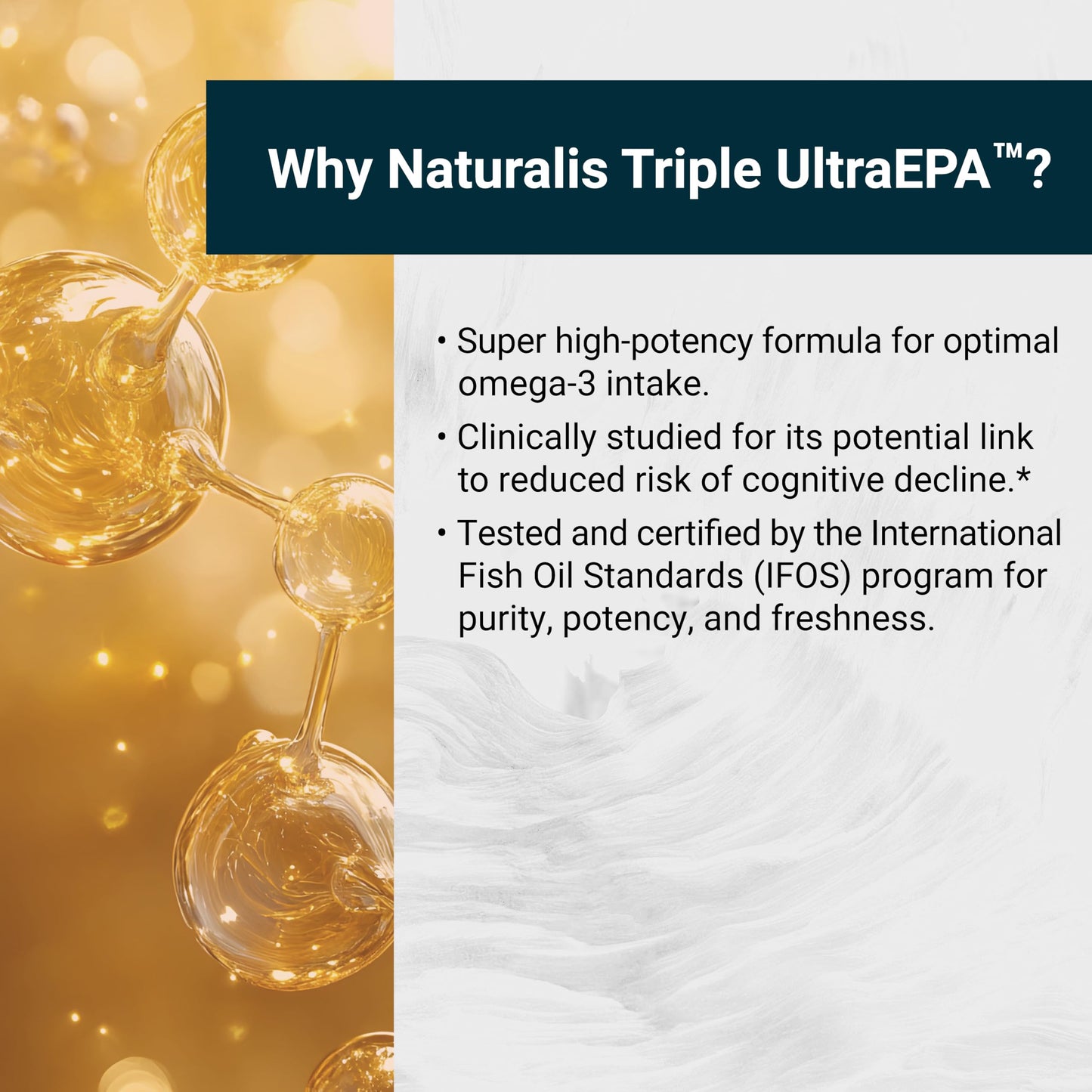 Naturalis UltraEPA Fish Oil 1000mg Softgels, 30 Count