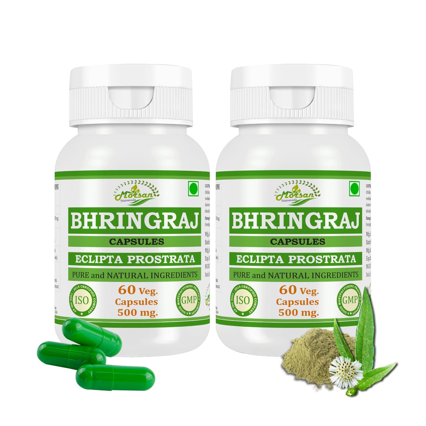 Morsan Nutraveda Bhringraj (Eclipta Prostrata) Capsules, 120 Count