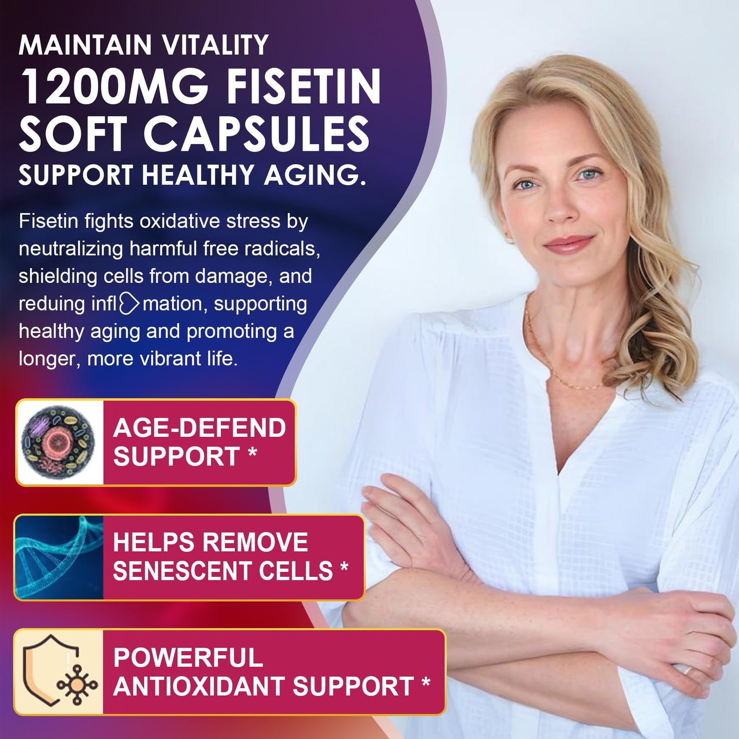 LILICARE Fisetin Supplement Softgels 60 Count