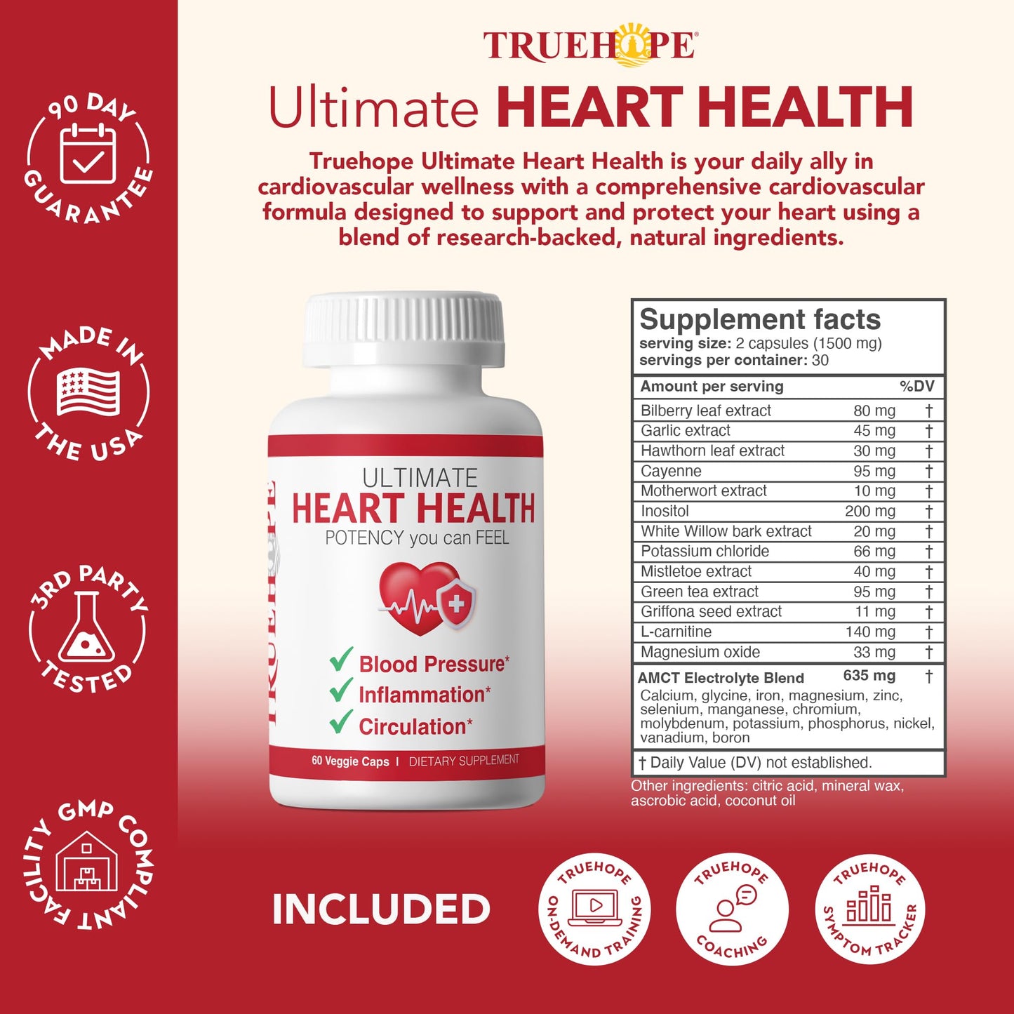 Truehope 27-in-1 Heart Health Supplement, 60 Capsules