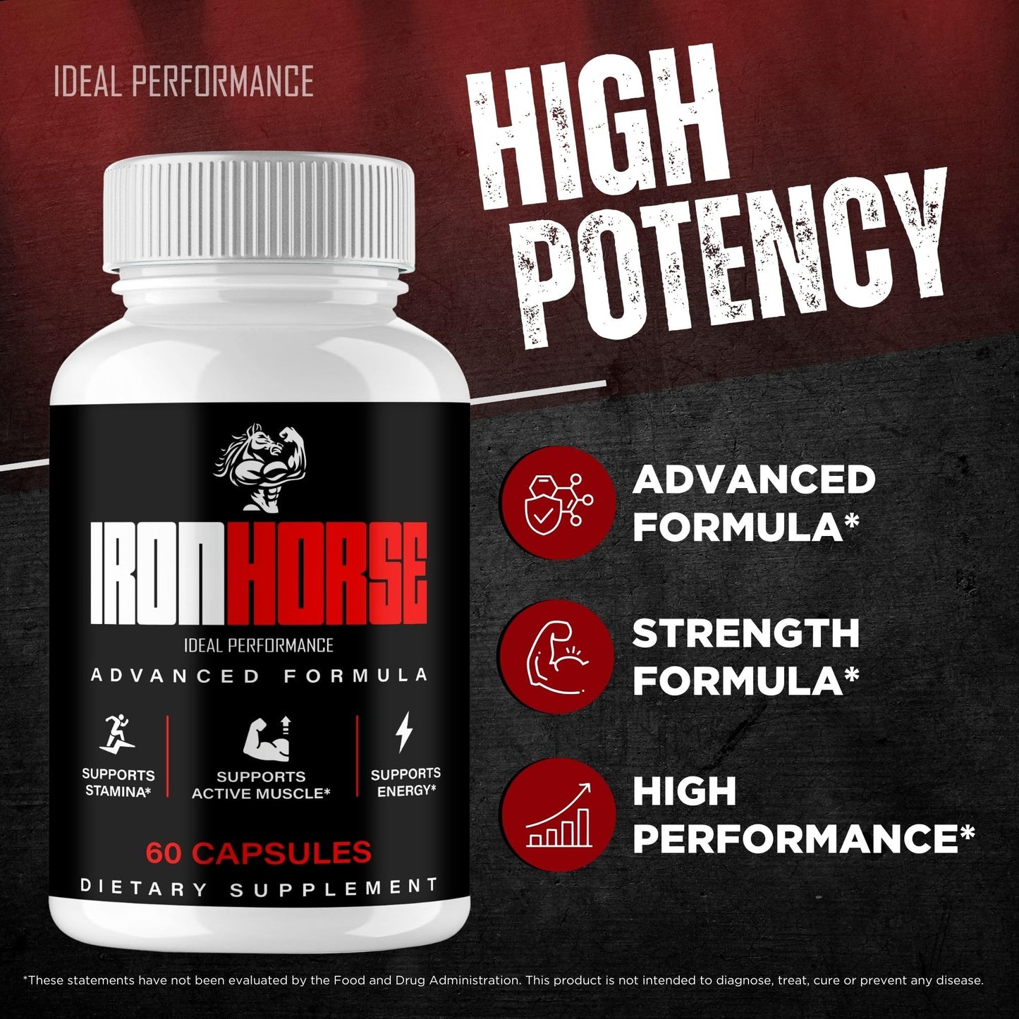 IDEAL PERFORMANCE Iron Horse Supplement Capsules 300