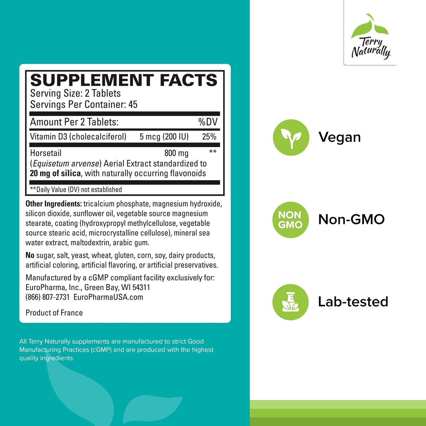 Terry Naturally Silica-20 90 Tablets