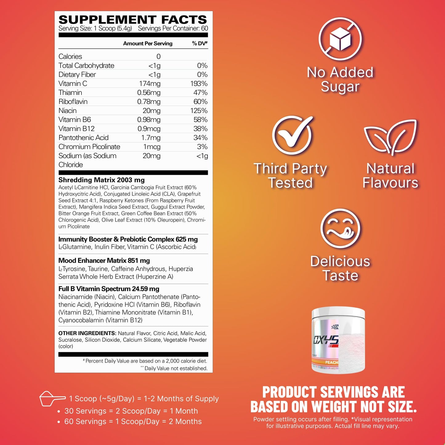 EHP Labs OxyShred Pre Workout Powder 11.36 Ounce