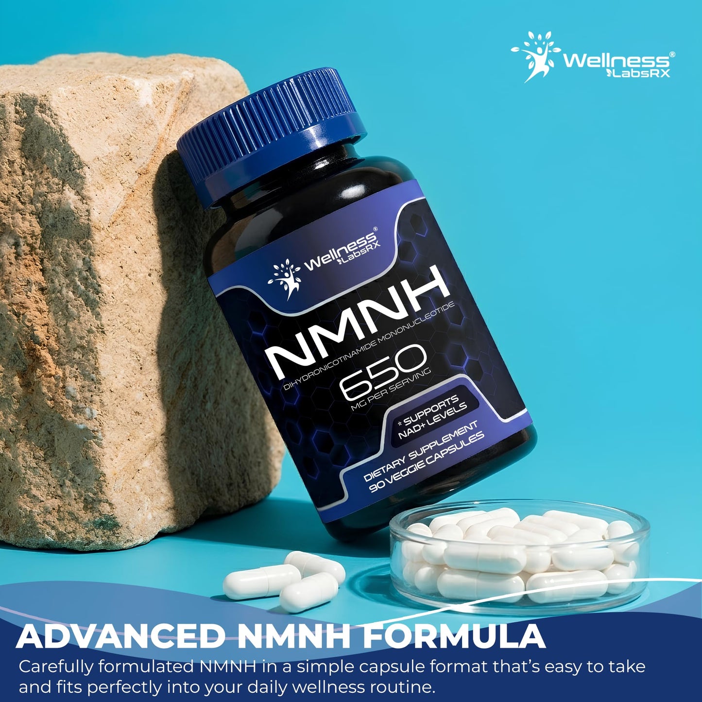 WELLNESS LABSRX NMNH Di-Hydro Nicotinamide Mononucleotide Capsules 90 Count