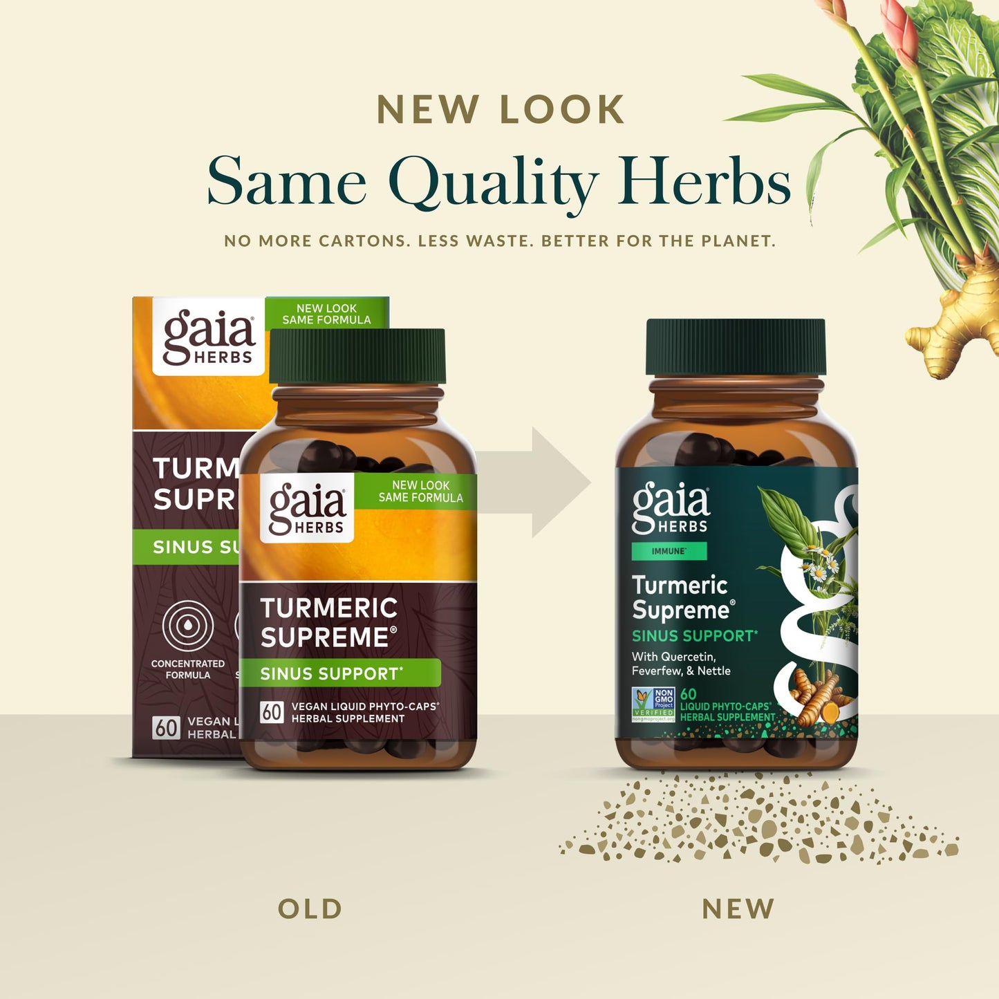 Gaia Herbs Turmeric Supreme Sinus Support Capsules, 60 Count