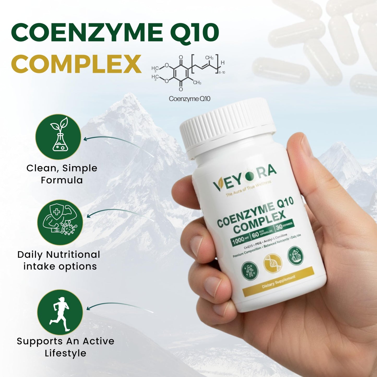 VEYORA Coenzyme Q10 Complex 60 Capsules