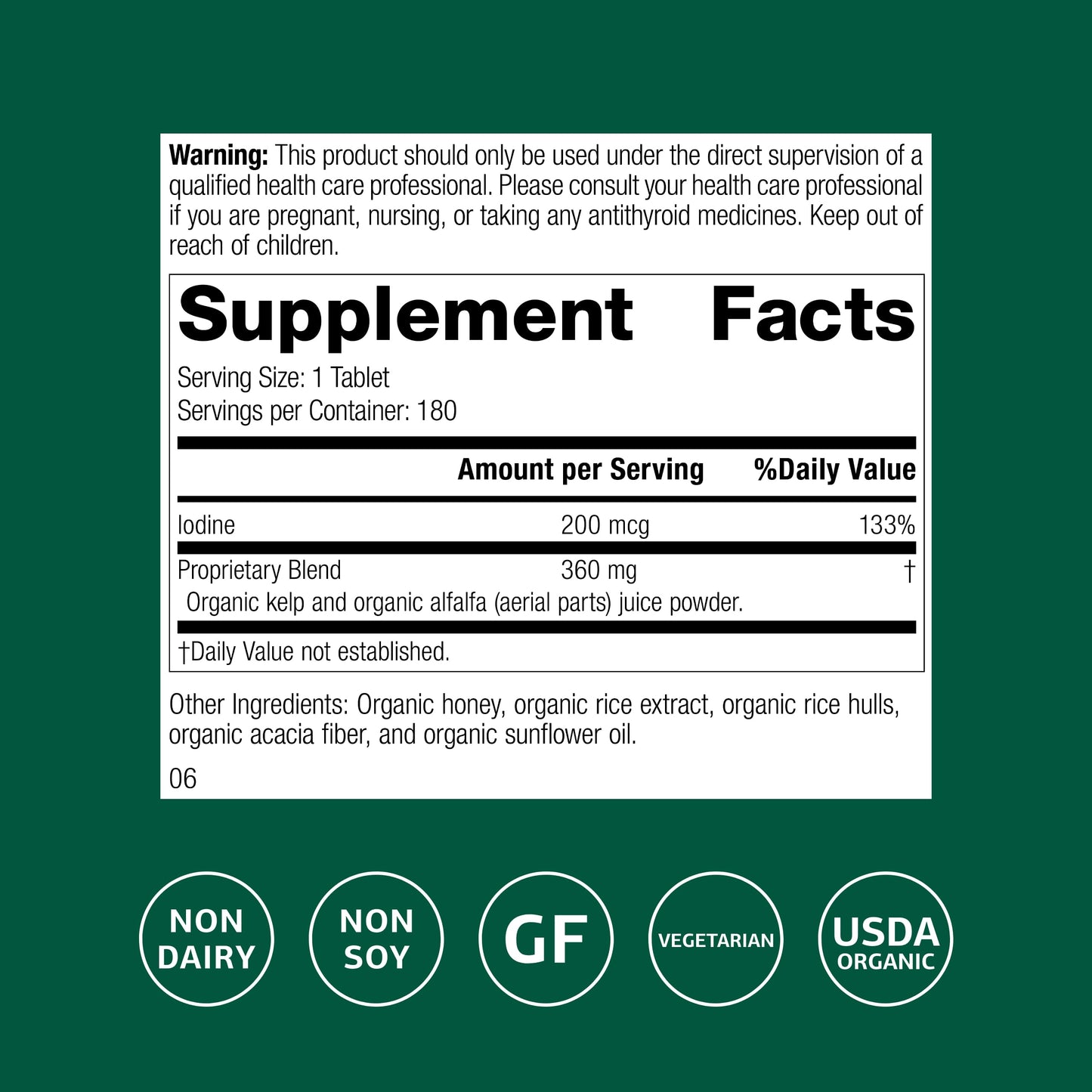 Standard Process Inc. Organically Bound Minerals Tablets 180