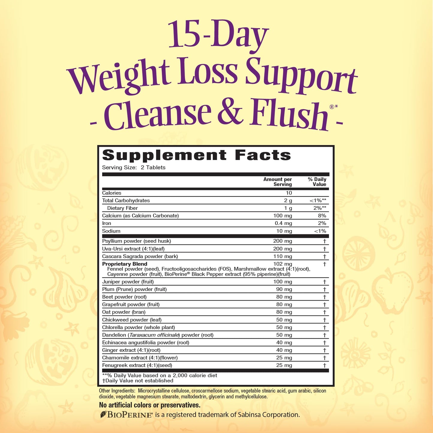 Nature's Secret 15-Day Weight Loss Support Cleanse & Flush Tablets, 60 Count