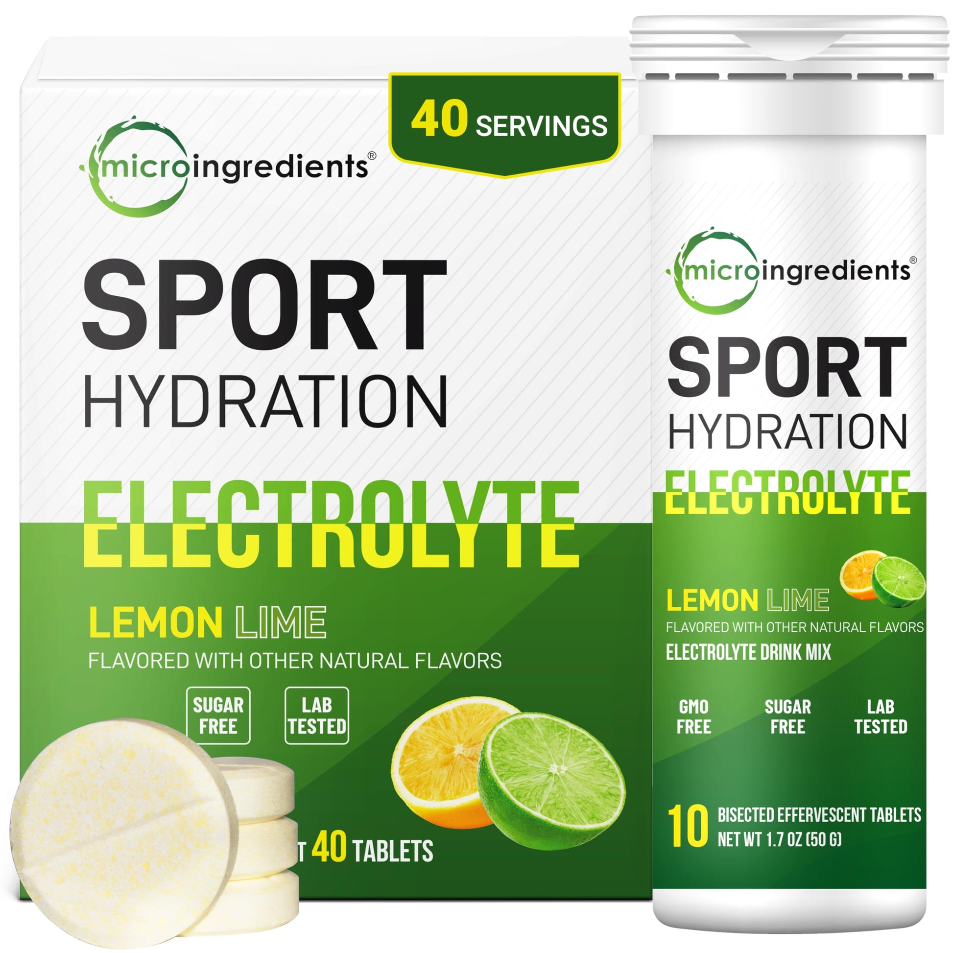 Micro Ingredients Fizzy Electrolyte Drink Tablets, 40 Tablets