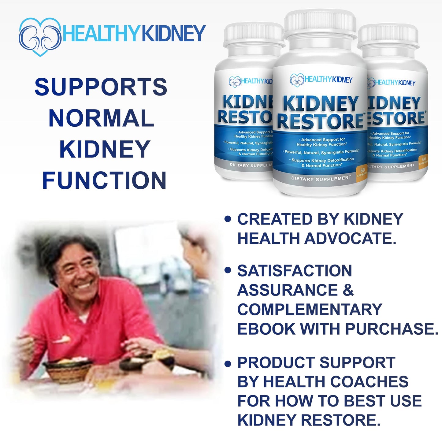 Kidney Restore Natural Kidney Cleanse to Support Kidney Function and Detox Capsule 180