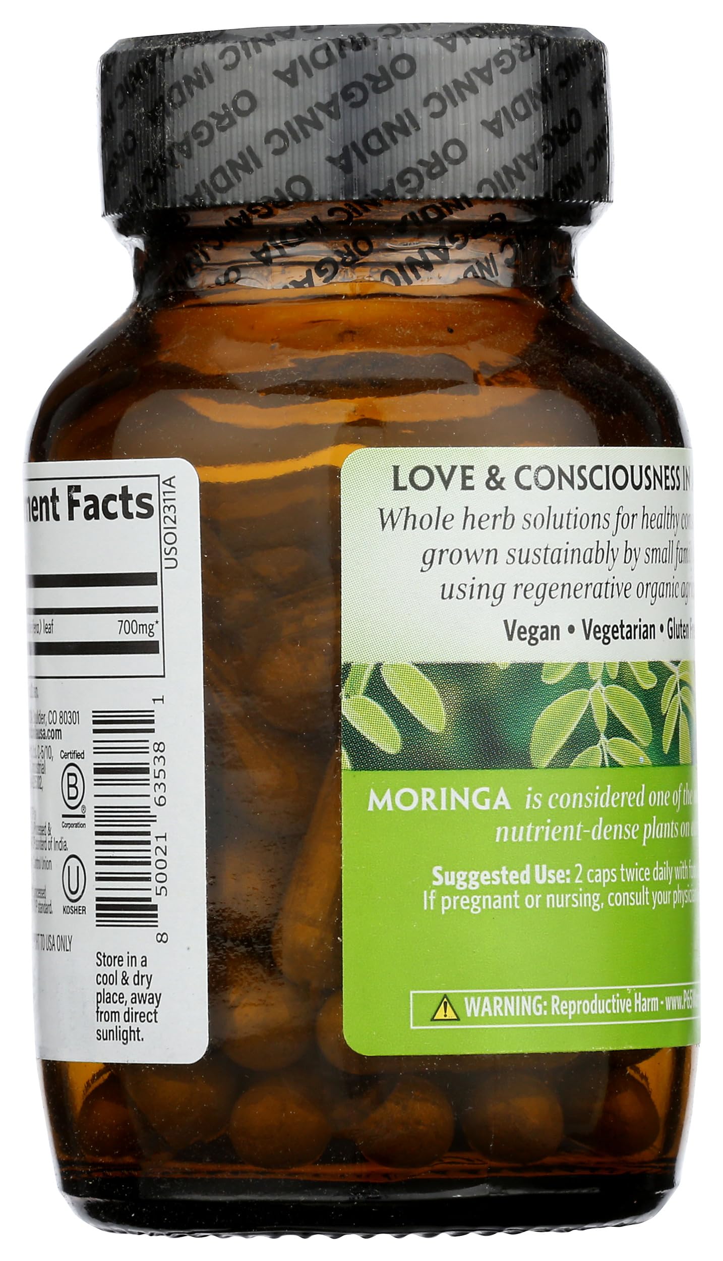 Organic India Moringa Capsules, 60 Count