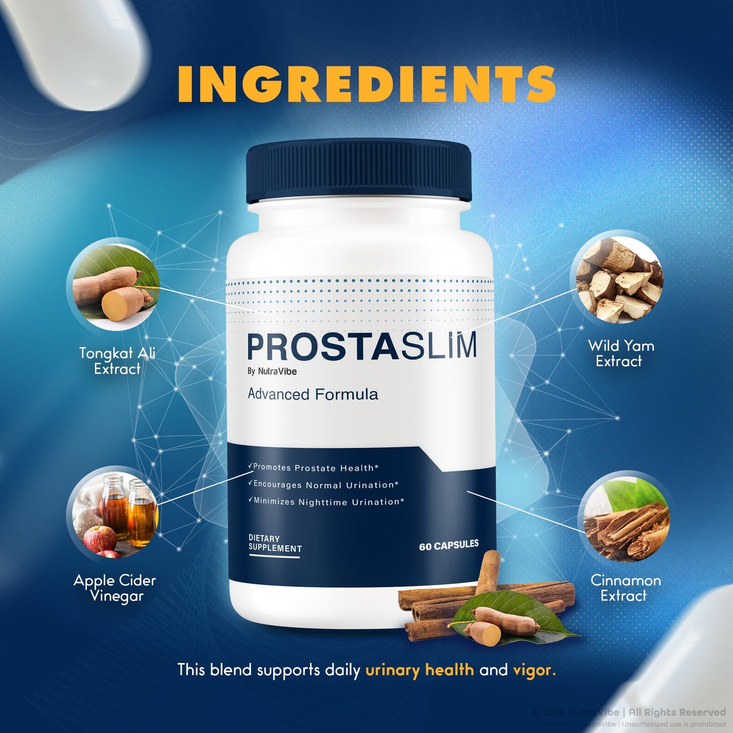 NutraVibe Prostaslim Capsules, 180 Capsules