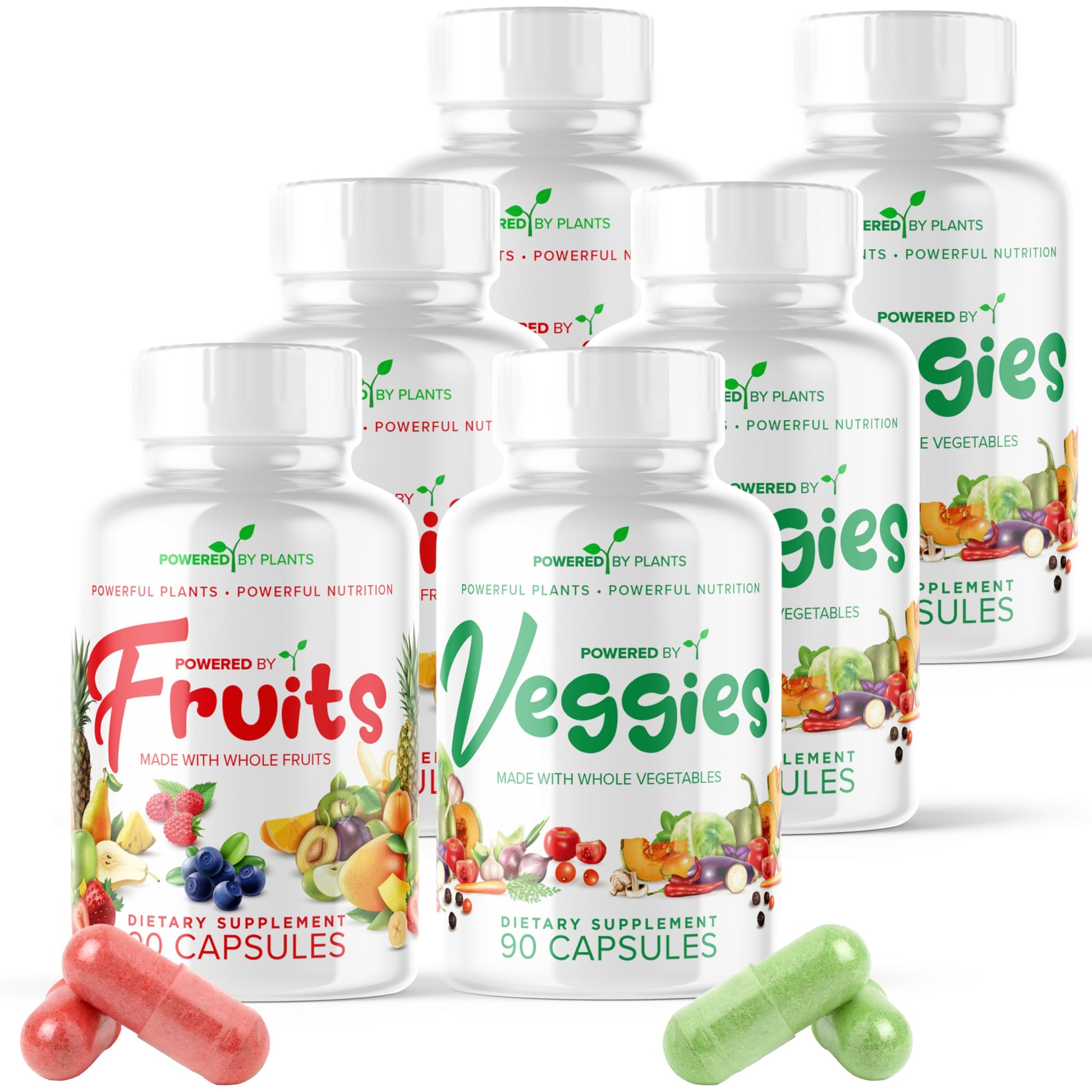 POWERED X PLANTS Fruits & Veggies, 540 Capsules