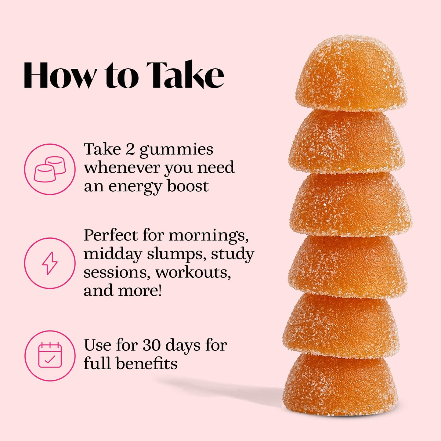 Winged Wellness Rise Up Energy & Focus Gummies for Women – Daily Brain Boost Gummy Supplement with Natural Caffeine, Ashwagandha, B12, Nootropics Alpha-GPC & Lion’s Mane – Pineapple, 60 Gummies