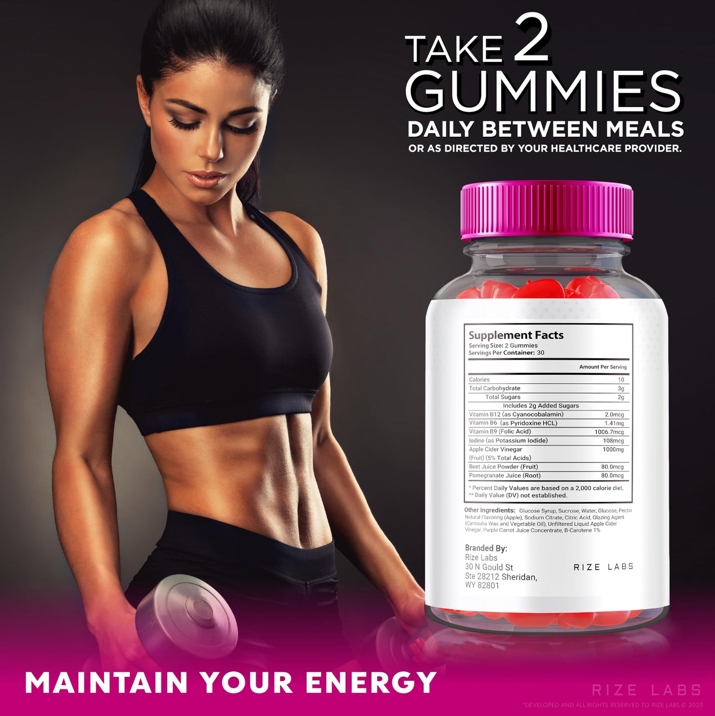 Rize Labs Genesis Keto Keto+ACV Gummies 120 Gummies