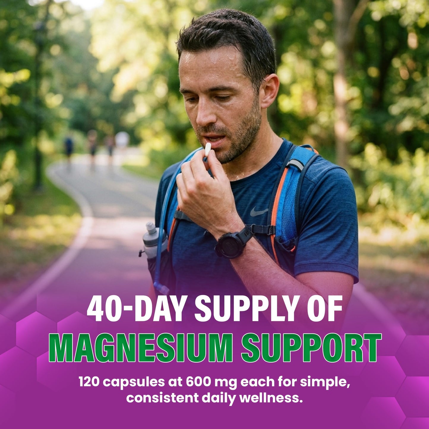 Magicmac Plus Magnesium Citrate 600mg Capsules with Vitamin D3 and Zinc, 120 Count