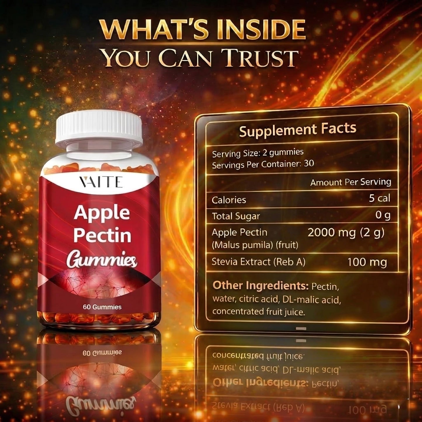 VAITE Apple Pectin Gummies 60 Gummies