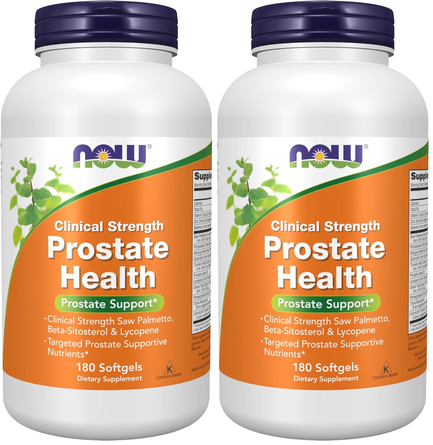 NOW Foods Prostate Health, Clinical Strength Saw Palmetto, Beta-Sitosterol & Lycopene, 360 Softgels
