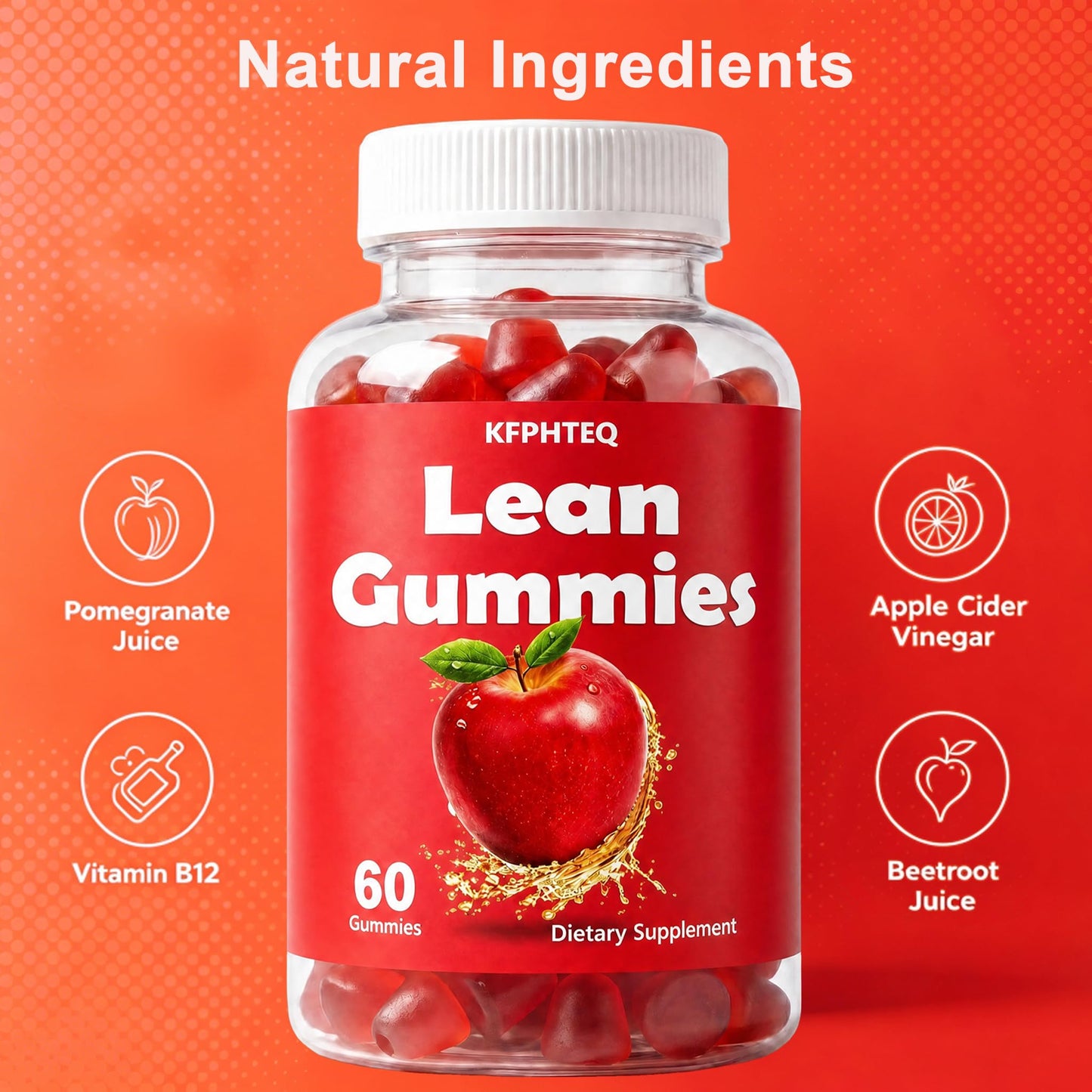 KFPHTEQ Jelly Multivitamin Lean Body Shape Support 60 Gummies