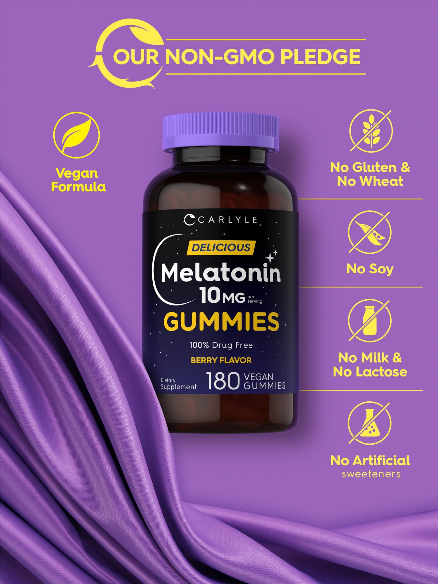 Carlyle Melatonin Gummies 10mg 180 Count