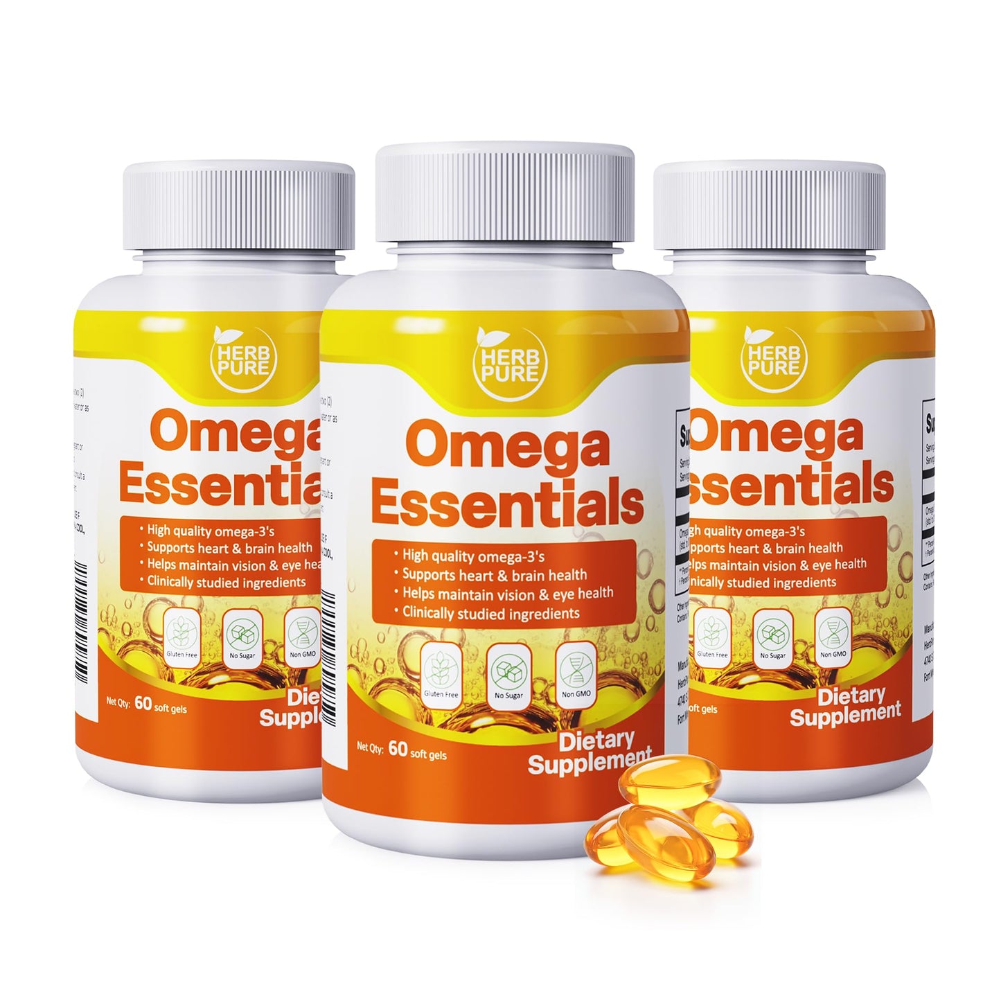 HERB PURE Omega-3 Fish Oil Capsule 180 Capsules