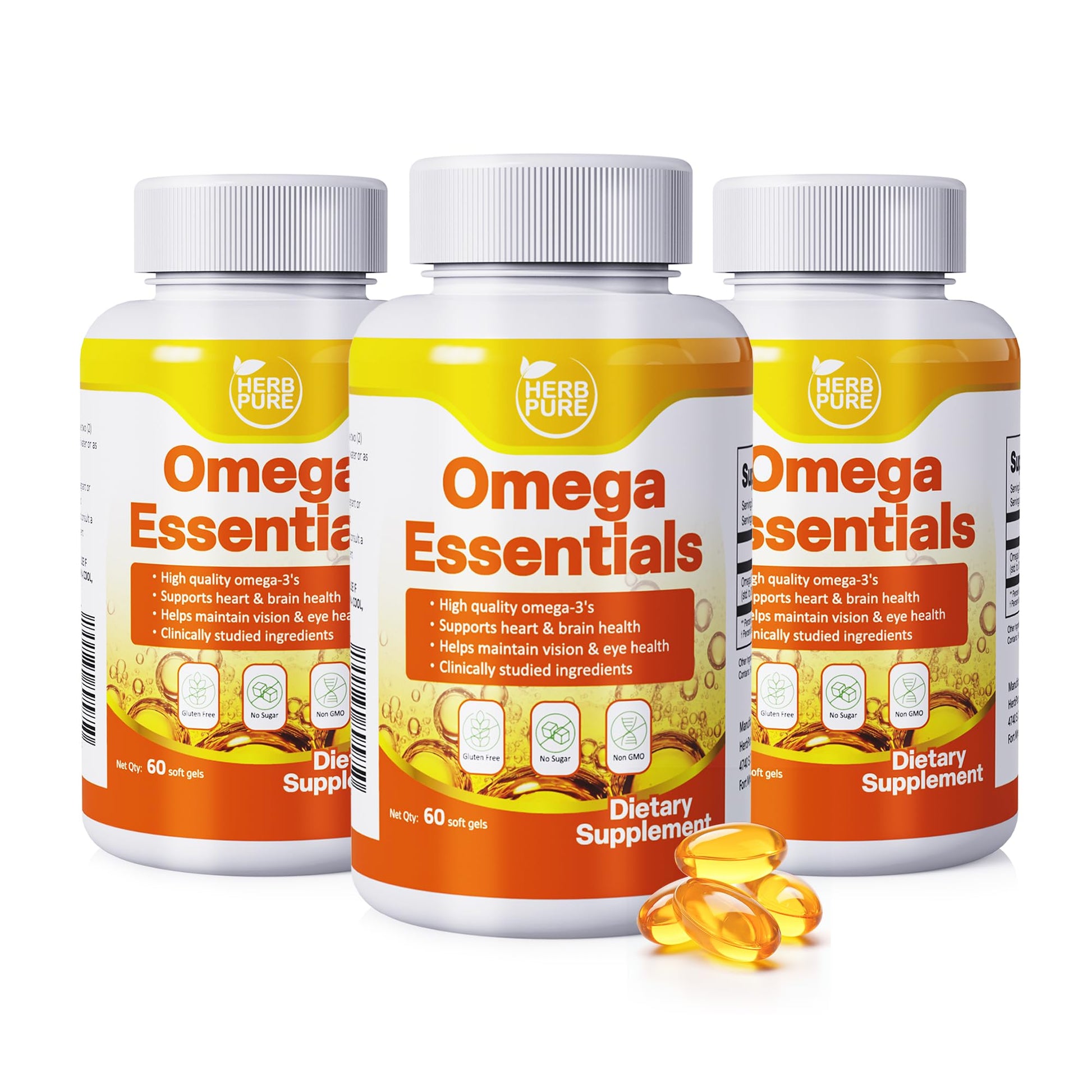 HERB PURE Omega-3 Fish Oil Capsule 180 Capsules