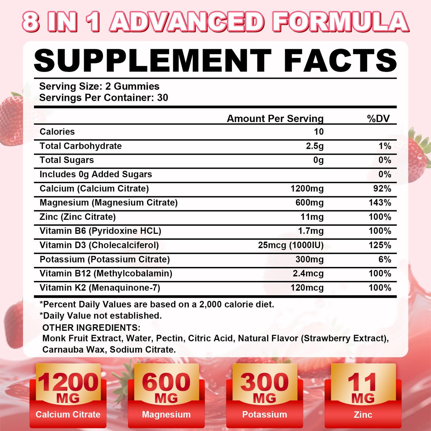 Flyrocer Calcium Citrate Gummies Gummy 60 Count