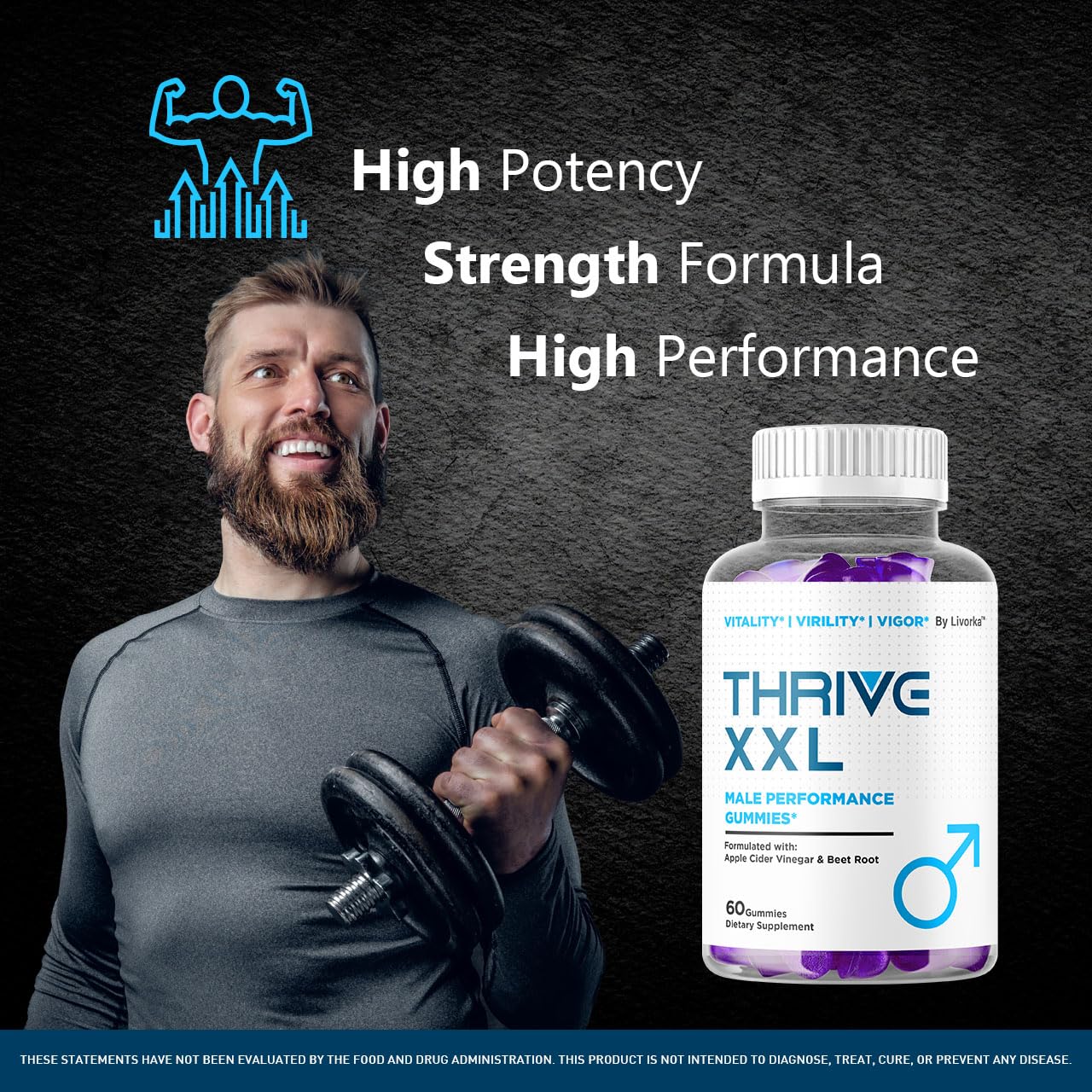 LIVORKA Thrive XXL Gummies 60 Count