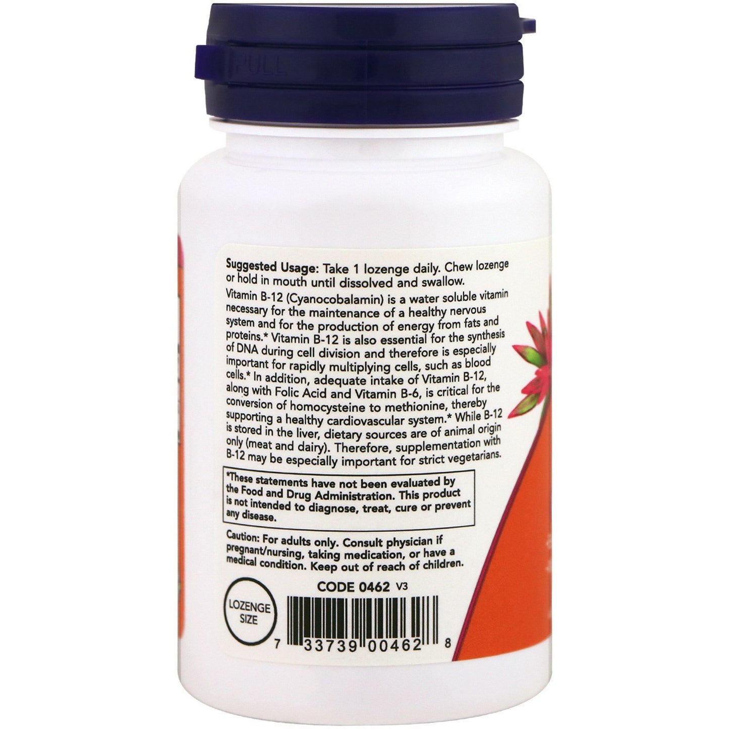 NOW Foods B-12 5,000 mcg Lozenges, 60