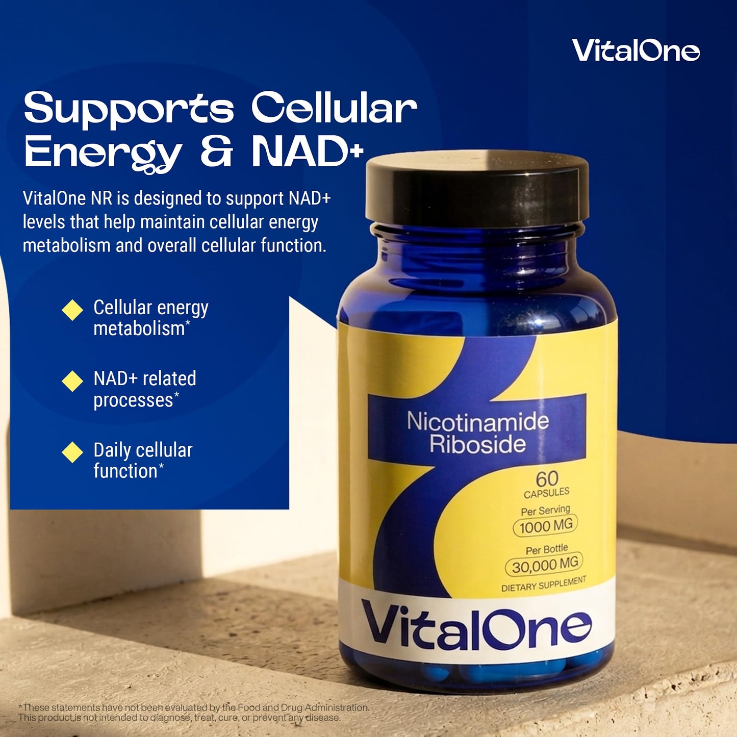 VitalOne Nicotinamide Riboside NR 1000 mg Daily Capsule, 60 Capsules