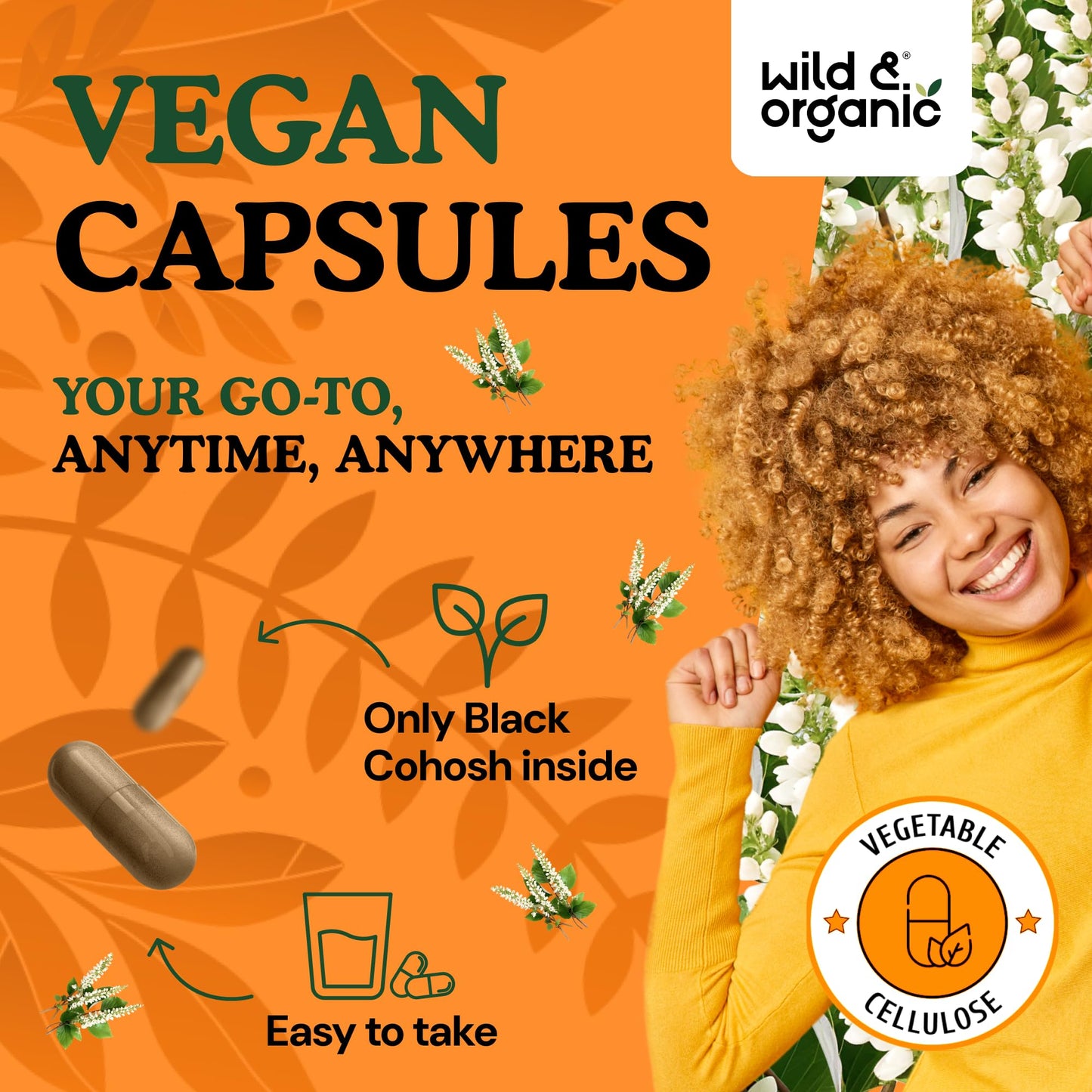 Wild & Organic Black Cohosh 540 mg Capsules 90 Count