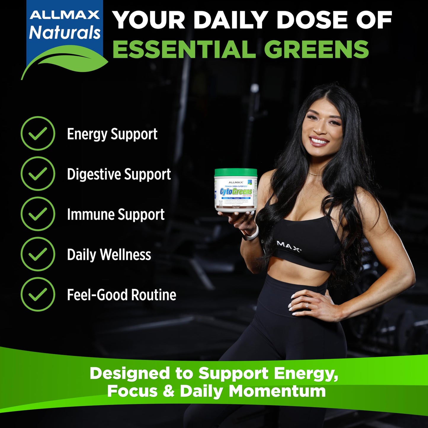 ALLMAX CytoGreens Super Greens Powder 12.2 Ounces