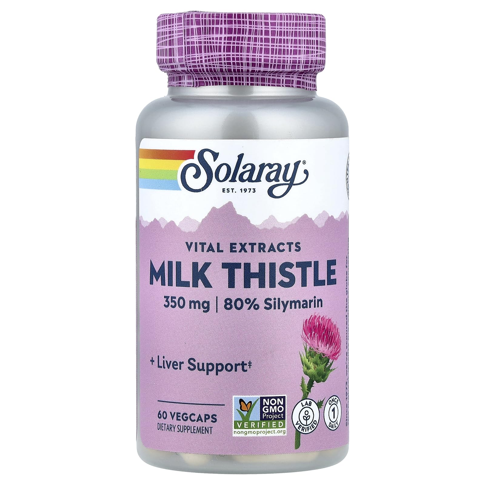 Solaray Milk Thistle One Daily Supplement 60 VegCaps
