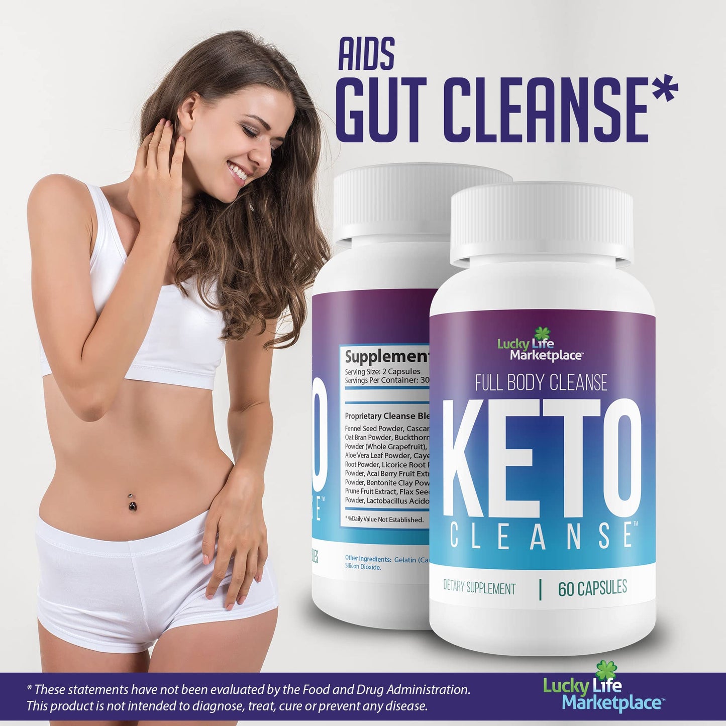 Generic Keto Cleanse - Natural Full Body Cleanse with Probiotics Capsules 60 Count