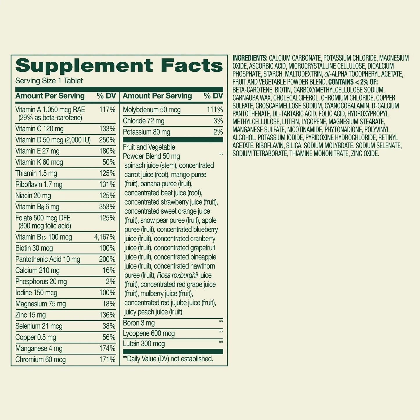 SUREFECT Spring Valley Men's 50+ Multivitamin Tablets, 150