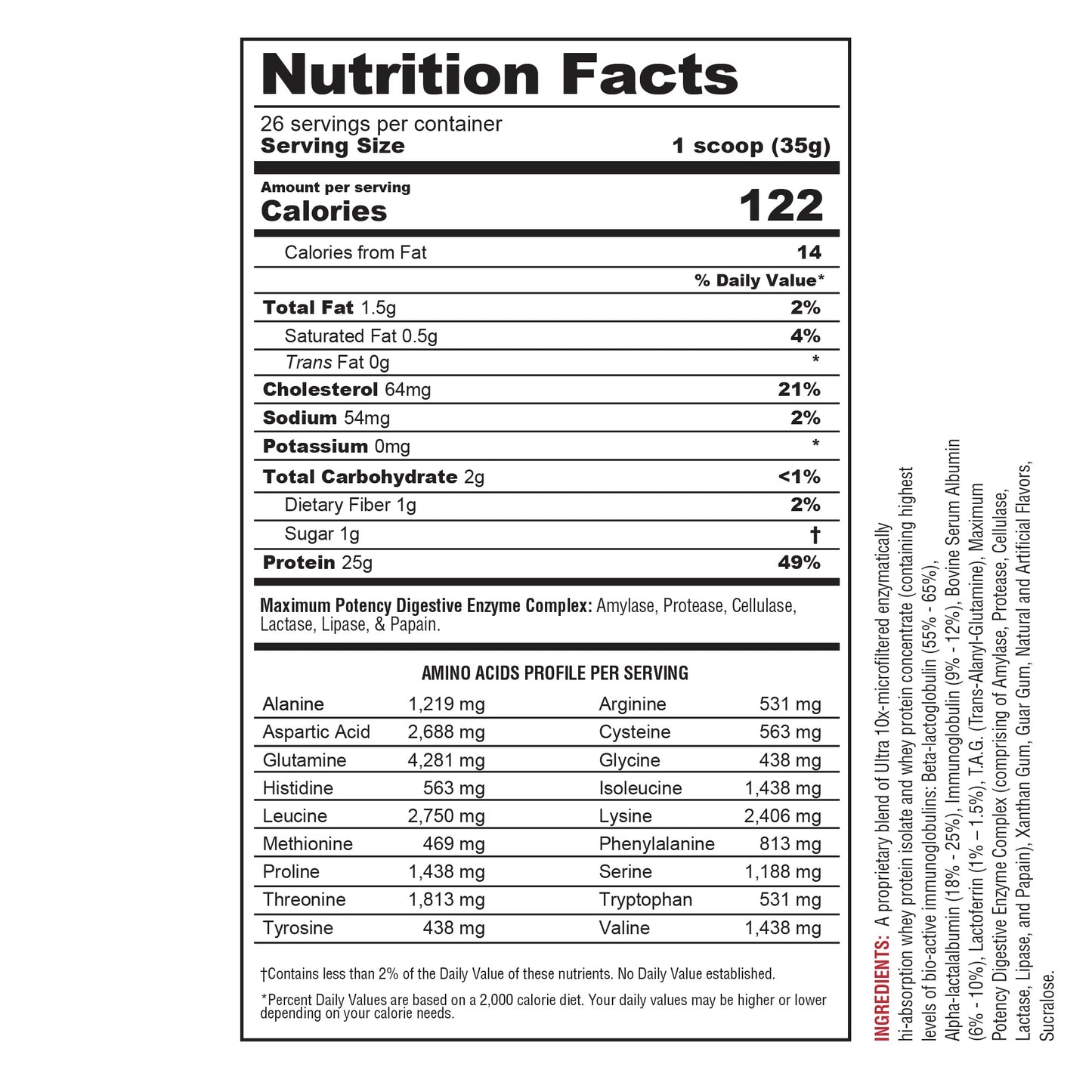 Metabolic Nutrition Protizyme 100% Whey Protein Powder, Strawberry Creme, 32 Servings