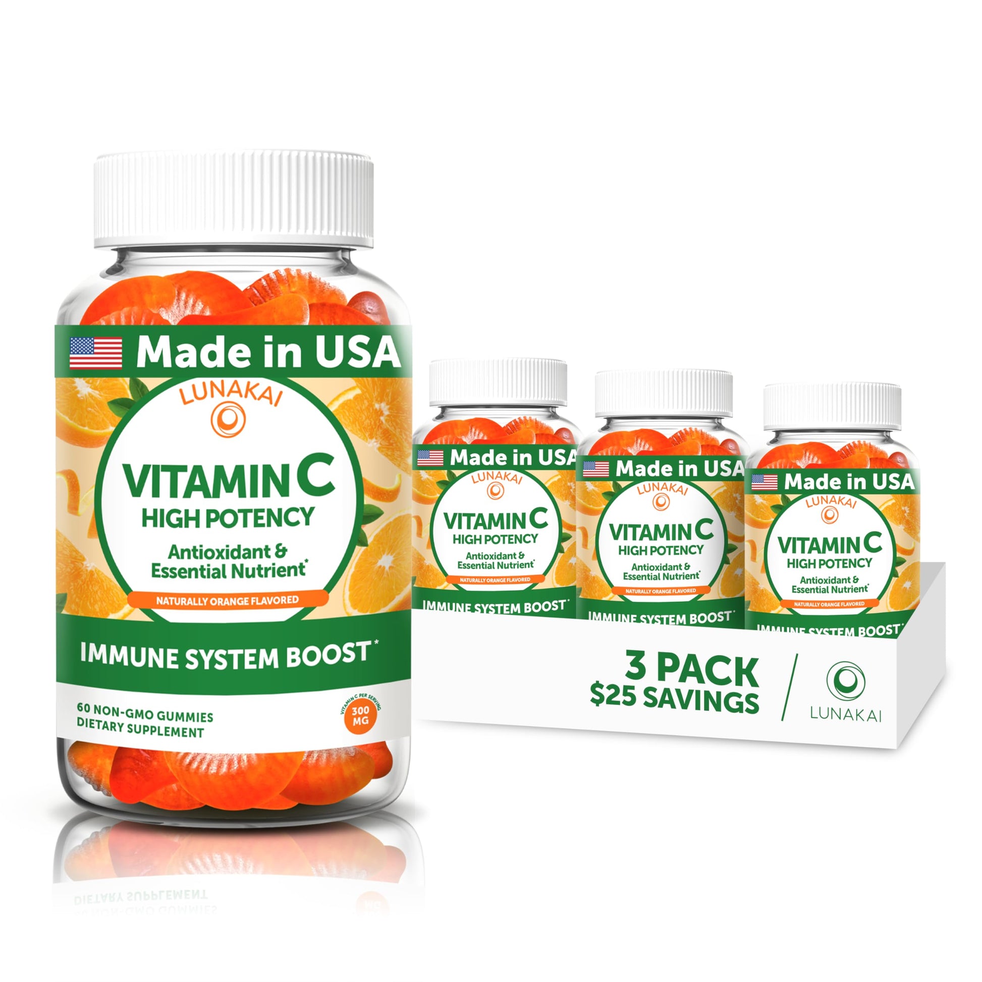 Lunakai Vitamin C Gummies, 180 Gummies